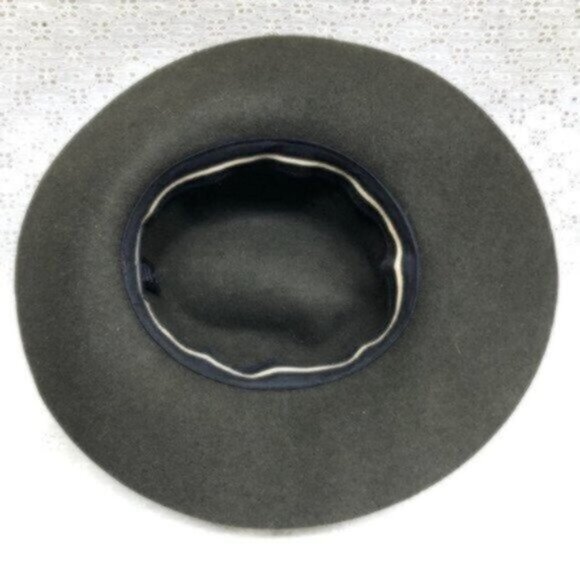 Rag & Bone Dark Green Bohemian Classic Casual Fedora Hat Medium - Picture 7 of 8
